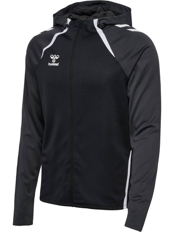 HUMMEL hmlLEAD 2.0 ZIP HOODIE – Black/asphalt
