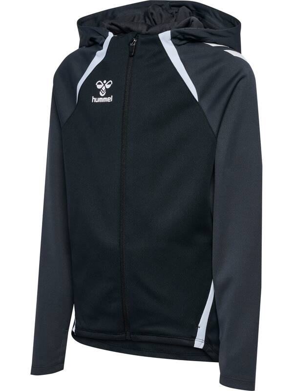 HUMMEL hmlLEAD 2.0 ZIP HOODIE KIDS – Black/asphalt