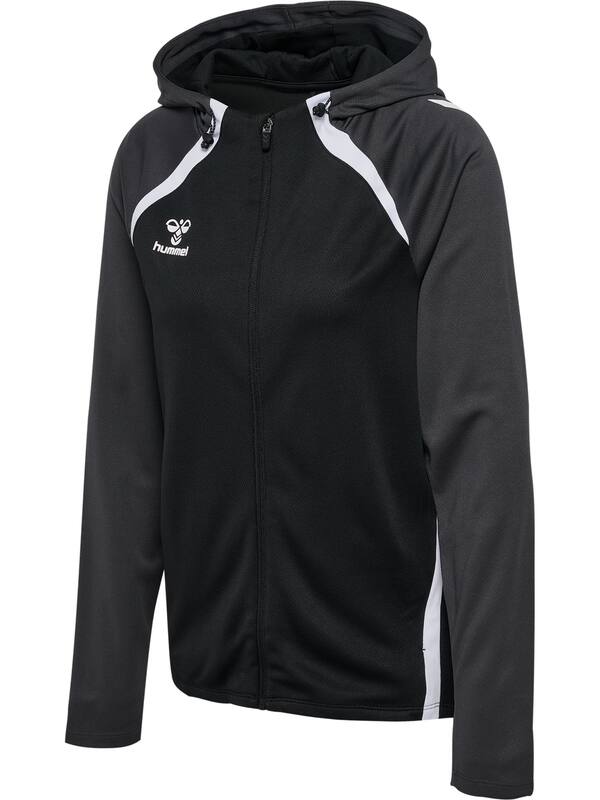 HUMMEL hmlLEAD 2.0 ZIP HOODIE WOMAN – Black/asphalt
