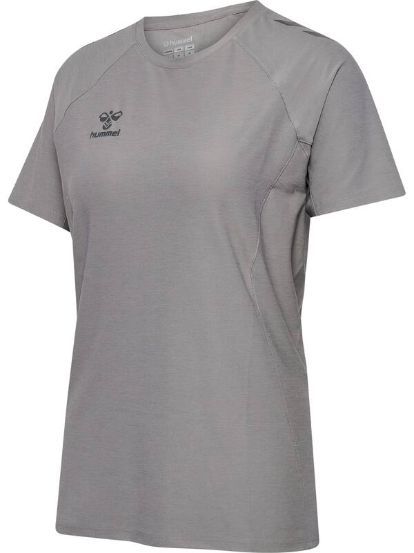 HUMMEL hmlCIMA 2.0 JERSEY S/S WOMAN – Alloy melange