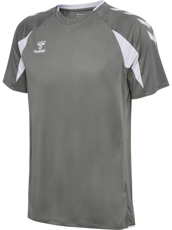 HUMMEL hmlCORE 2.0 JERSEY S/S – Steel gray/white