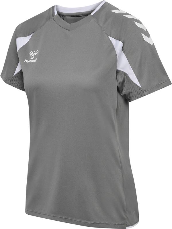 HUMMEL hmlCORE 2.0 JERSEY S/S WOMAN – Steel gray/white