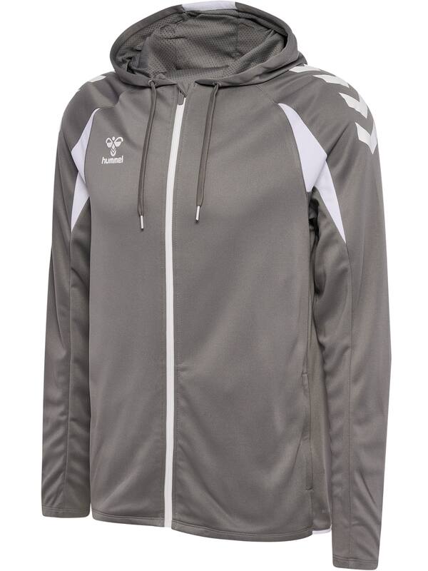 HUMMEL hmlCORE 2.0 ZIP HOODIE – Steel gray/white
