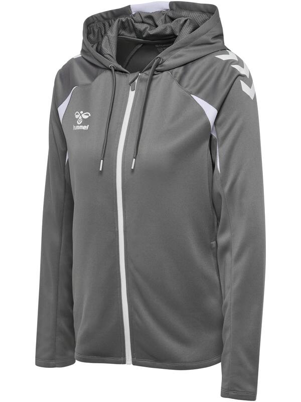 HUMMEL hmlCORE 2.0 ZIP HOODIE WOMAN – Steel gray/white