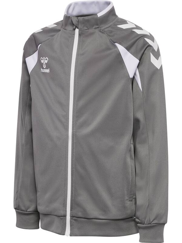 HUMMEL hmlCORE 2.0 TRACK ZIP JACKET KIDS – Steel gray/white