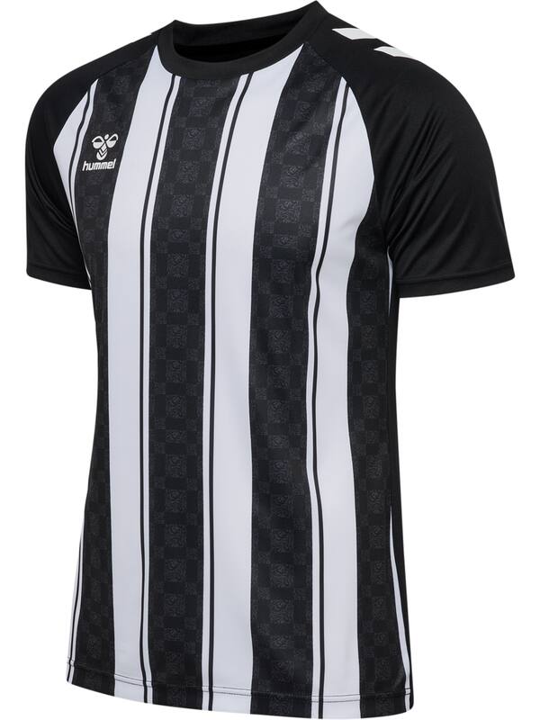 HUMMEL hmlMATCH STRIPED JERSEY S/S – Black/white
