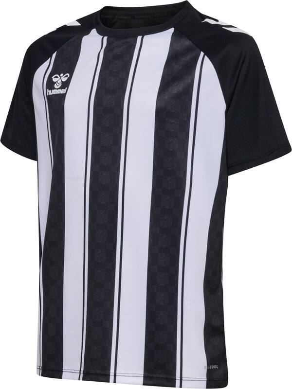 HUMMEL hmlMATCH STRIPED JERSEY S/S KIDS – Black/white