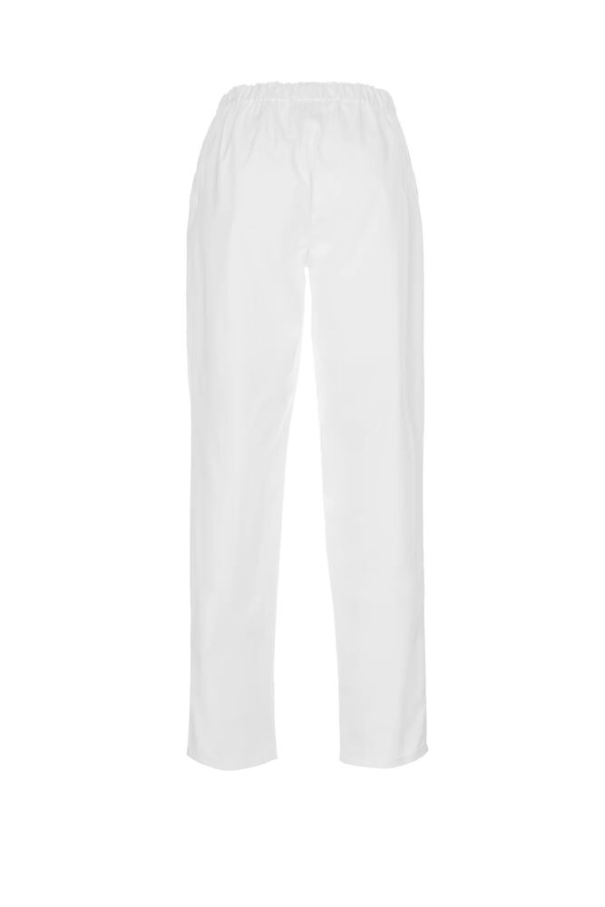 Damen Bundhose Mischgewebe – Reinweiß – Rückseite