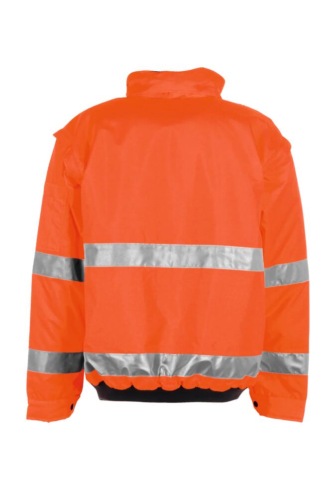 Warnschutz Pilotenjacke uni – Orange – Rückseite