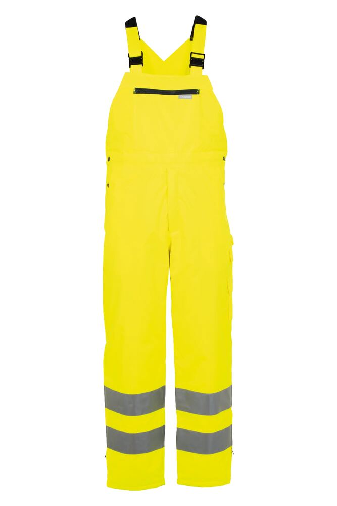 Warnschutz Winterlatzhose uni – Gelb – Vorderseite
