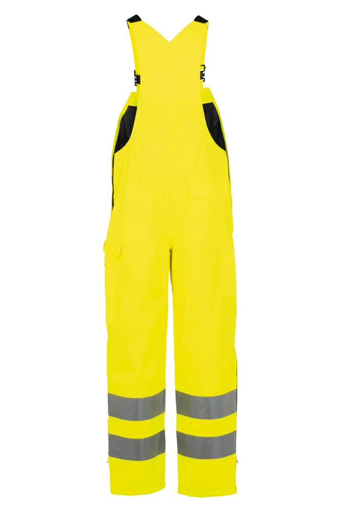 Warnschutz Winterlatzhose uni – Gelb – Rückseite