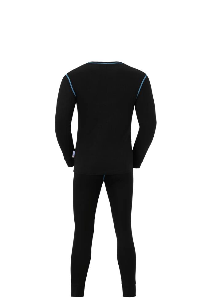 Funktionsunterwäsche Set 180 g/m² – Schwarz – Rückseite