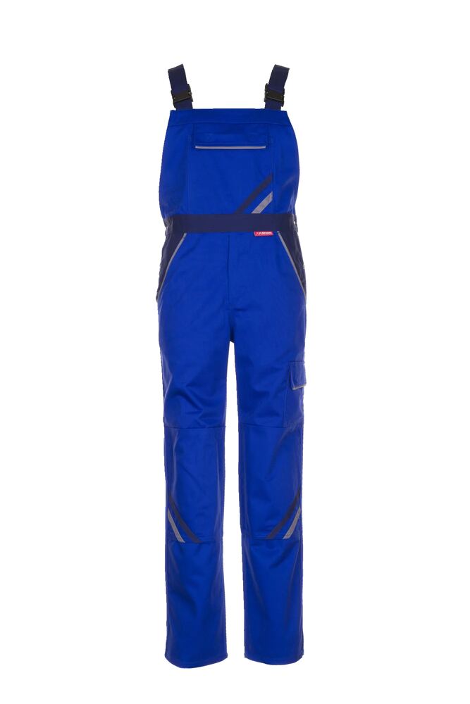 Highline Latzhose – Kornblumenblau / Marine / Zink – Vorderseite