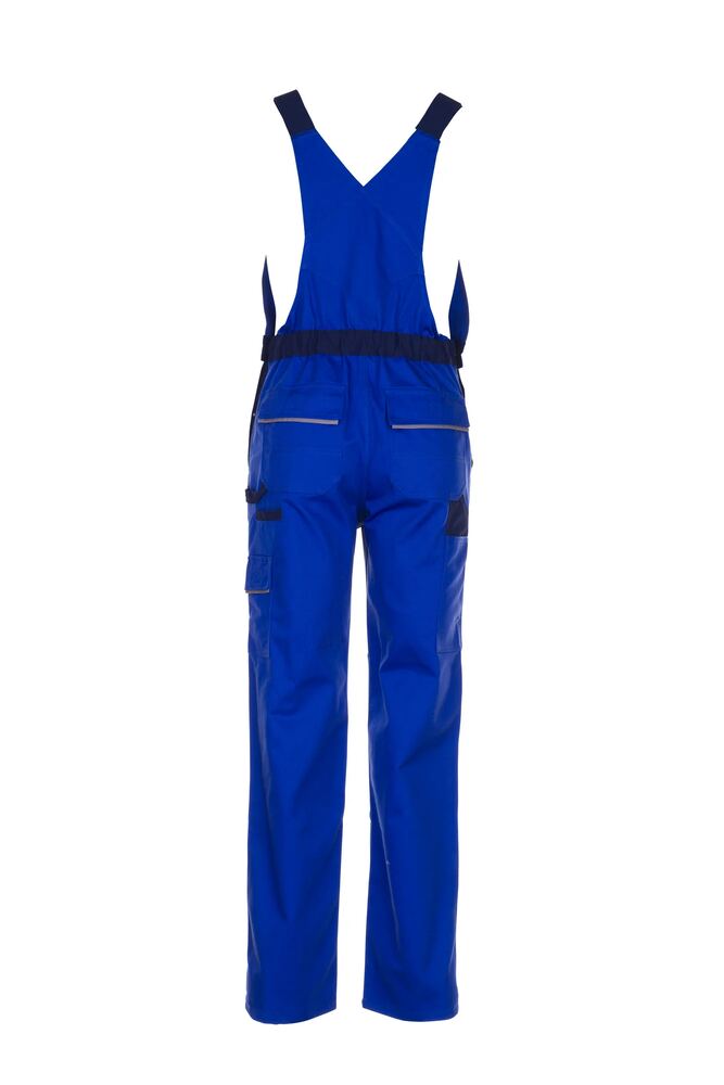 Highline Latzhose – Kornblumenblau / Marine / Zink – Rückseite