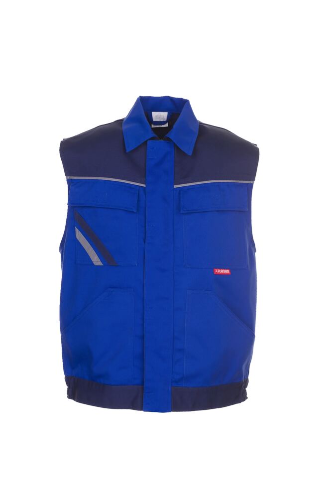 Highline Weste – Kornblumenblau / Marine / Zink – Vorderseite