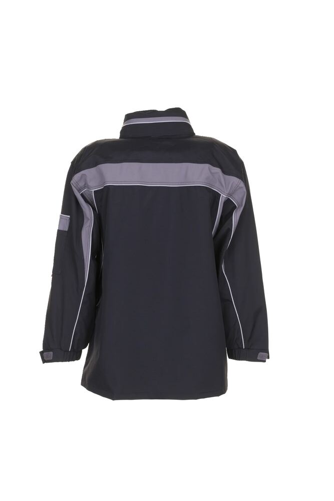Plaline Allwetterjacke – Schwarz / Zink – Rückseite