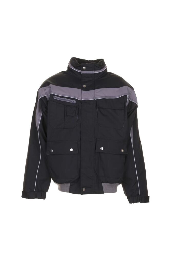 Plaline Blouson – Schwarz / Zink – Vorderseite
