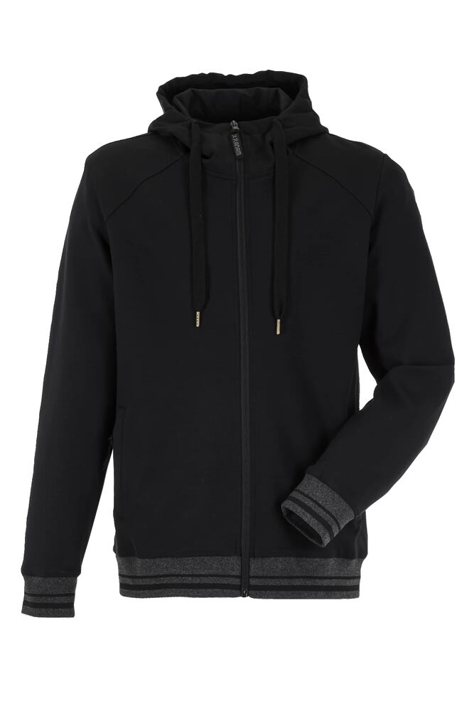 Match Kapuzenjacke – Schwarz – Vorderseite