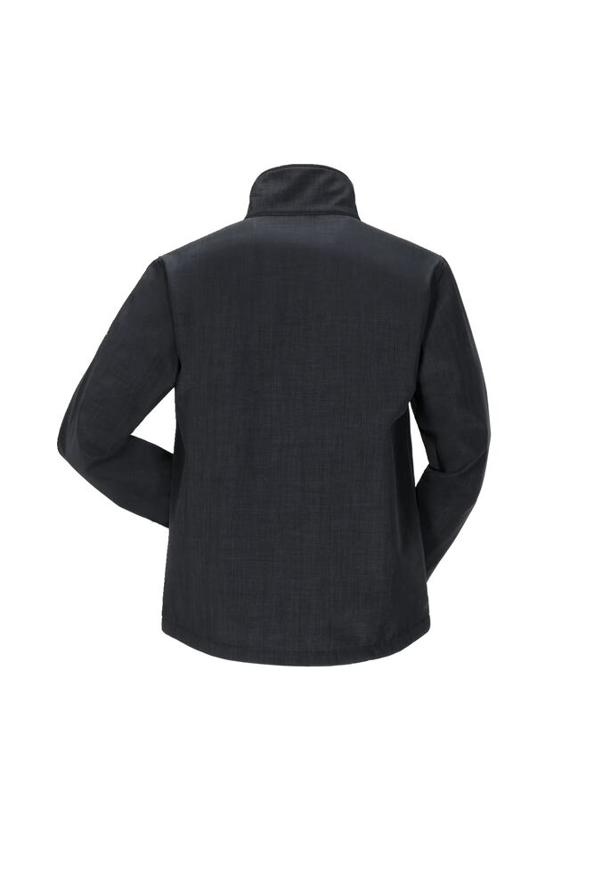 Neon Softshelljacke – Grau / Grün – Rückseite