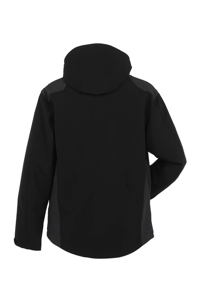 Moto Softshelljacke – Schwarz / Grau – Rückseite
