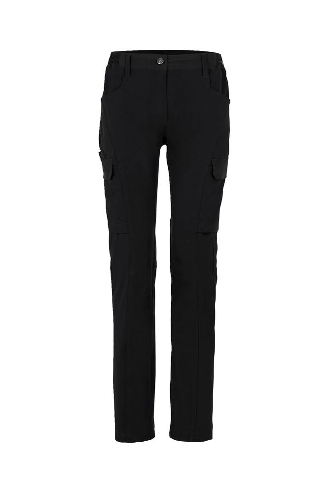 Stretchy Damen Hose – Schwarz – Vorderseite