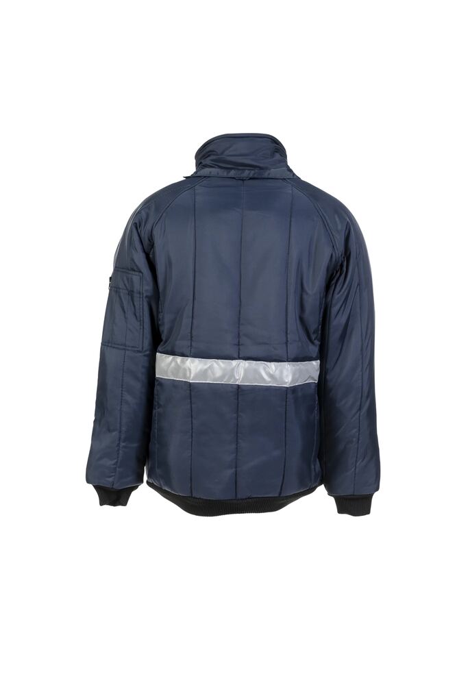 Kühlhaus Blouson – Marine, Innenfutter rot – Rückseite