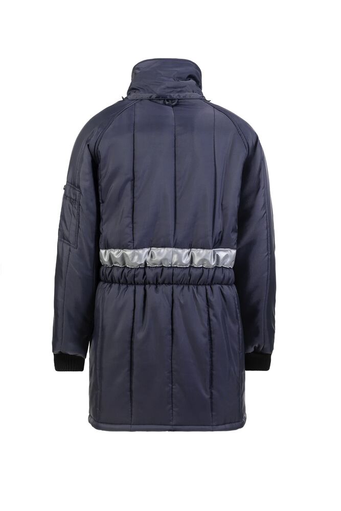 Kühlhaus Parka – Marine, Innenfutter rot – Rückseite