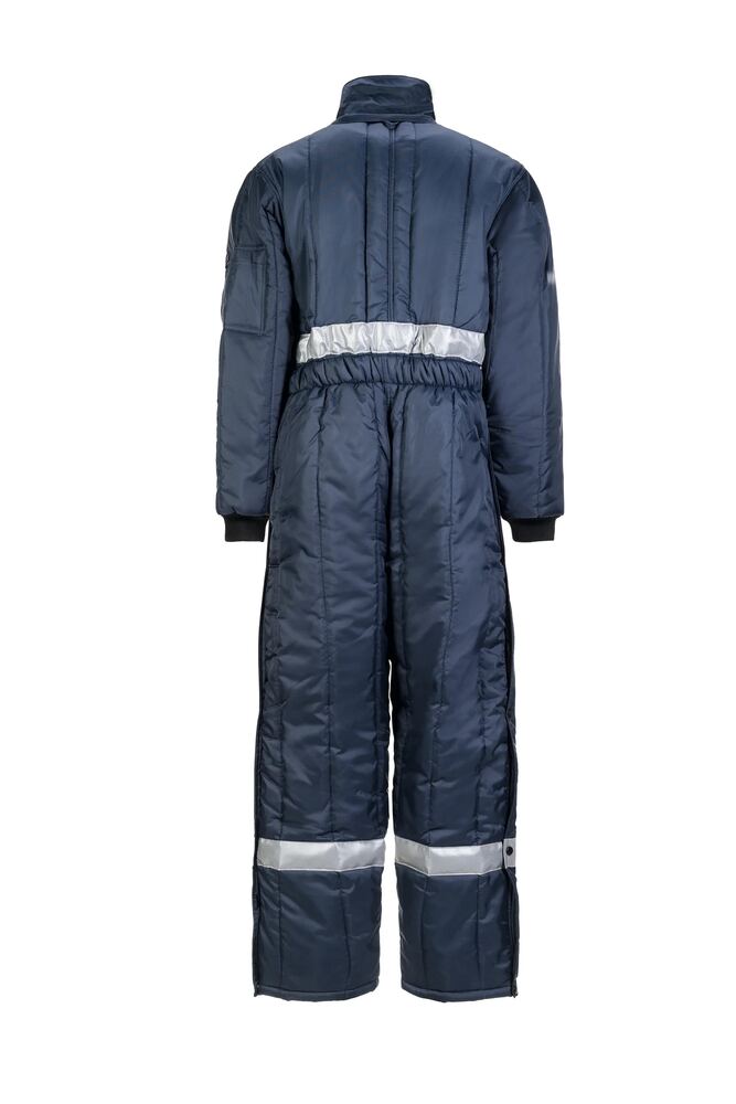 Kühlhaus Overall – Marine, Innenfutter rot – Rückseite