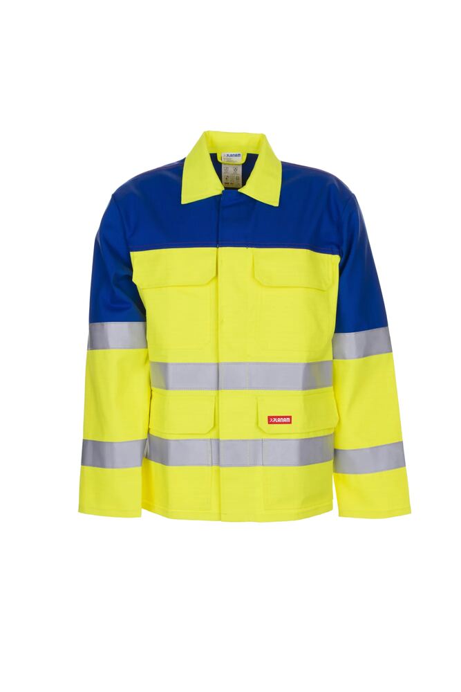 Major Protect Warn Jacke 1-lagig – Gelb / Kornblumenblau – Vorderseite