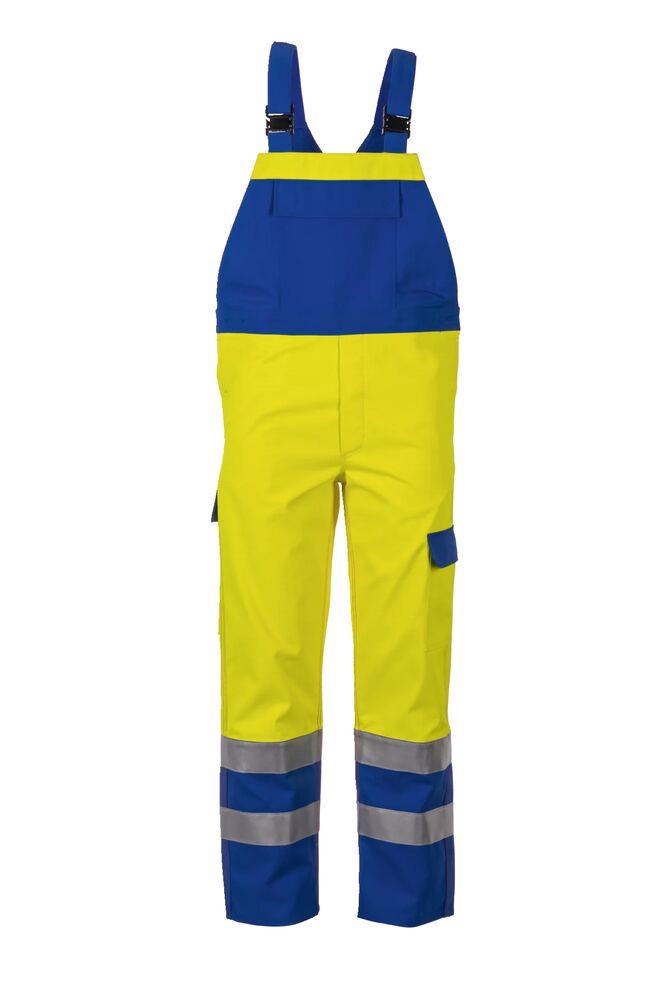 Major Protect Warn Latzhose – Gelb / Kornblumenblau – Vorderseite