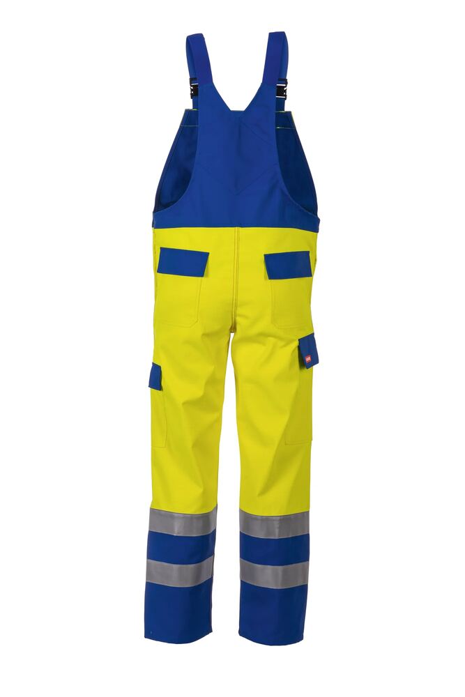 Major Protect Warn Latzhose – Gelb / Kornblumenblau – Rückseite