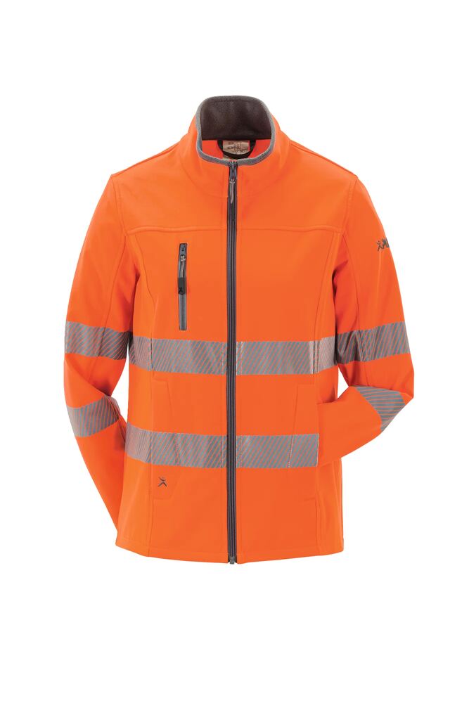 Norit Warnschutz Damen Hybridjacke – Orange – Vorderseite