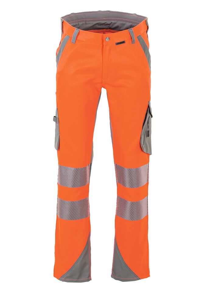 Norit Warnschutz Herren Bundhose – Orange / Zink – Vorderseite