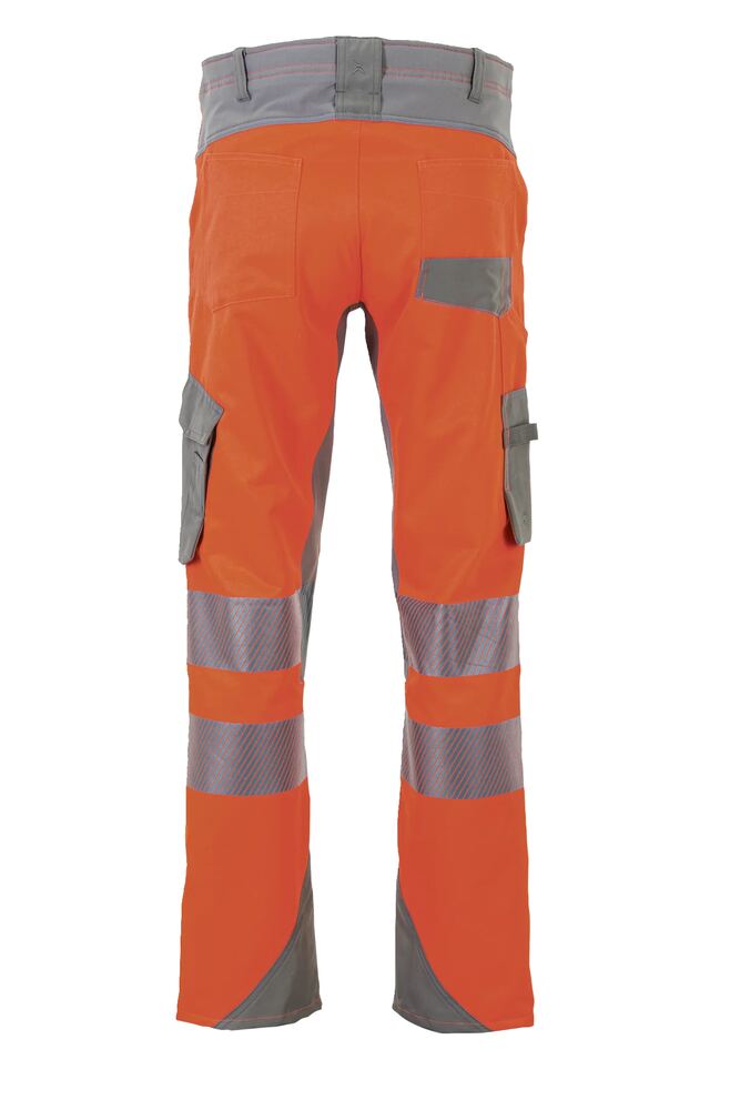 Norit Warnschutz Herren Bundhose – Orange / Zink – Rückseite