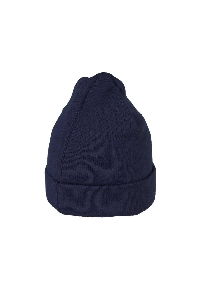 Strickmütze mit Umschlag – Marine – Rückseite