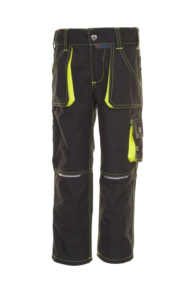 Basalt Neon Junior Kids Bundhose – Anthrazit / Gelb – Vorderseite