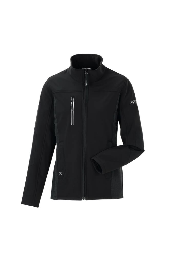 Norit Damen Pure Softshelljacke – Schwarz – Vorderseite
