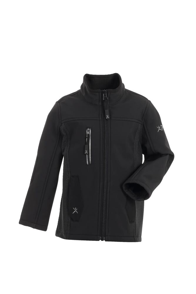 Norit Kids Pure Softshelljacke – Schwarz – Vorderseite