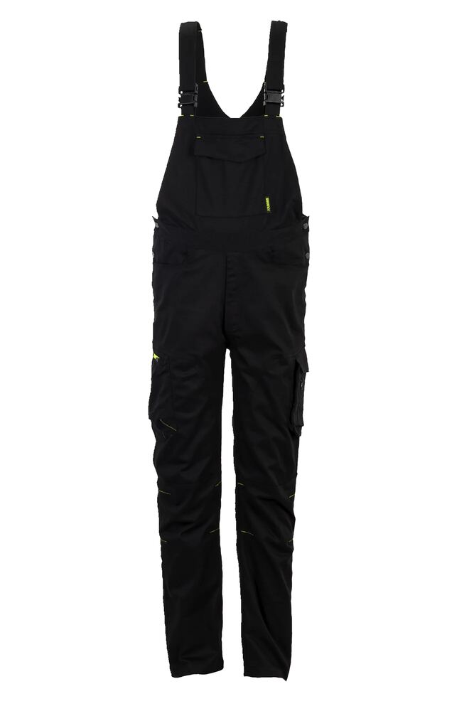 Stretchline Latzhose – Schwarz – Vorderseite