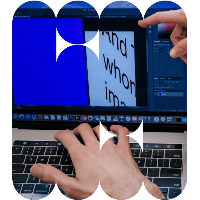 Gestaltung am Laptop